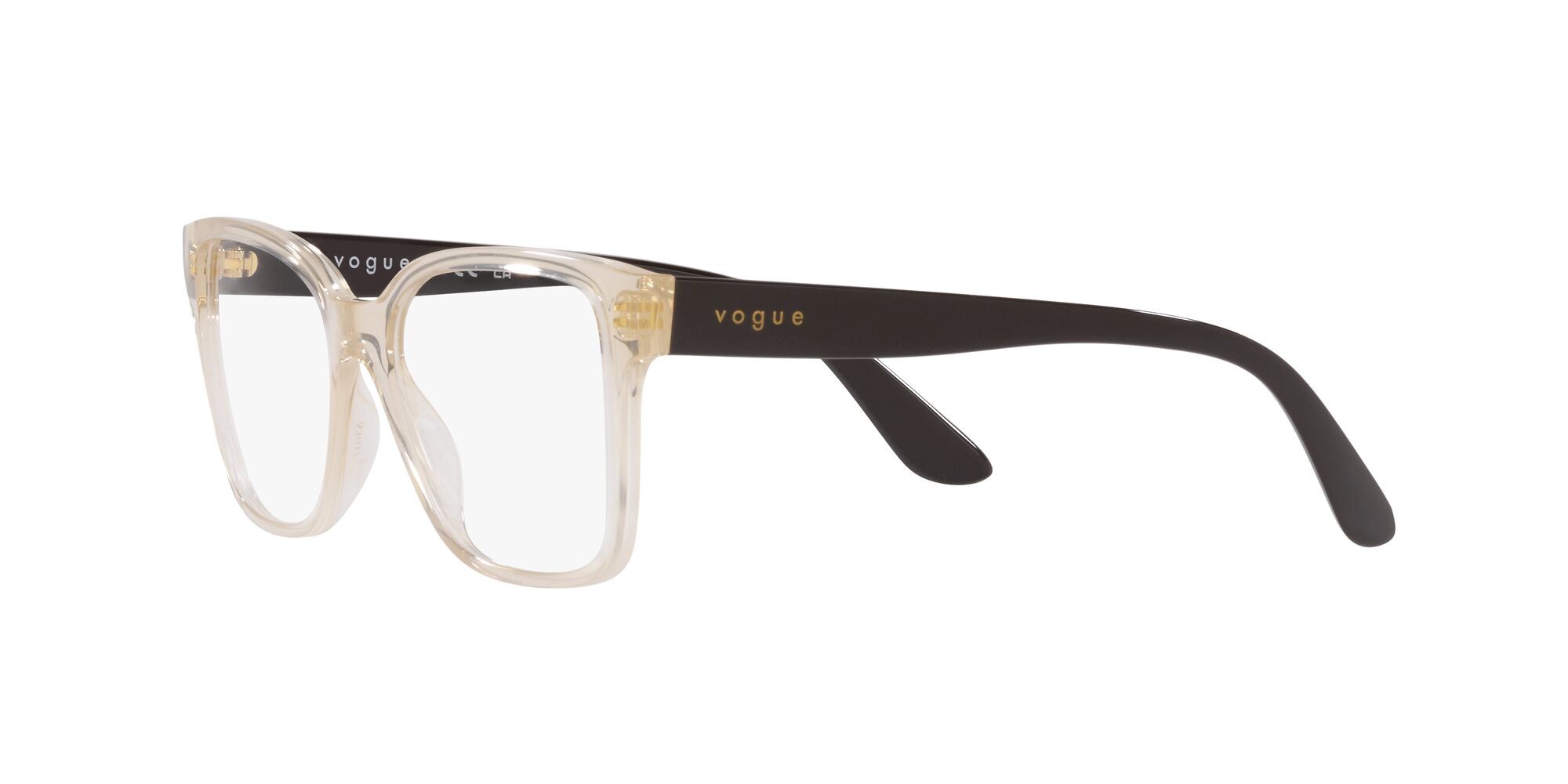 Eyeglasses Vogue VO 5452 (2884) color marrone chiaro trasparente shape square lenses lente demo
