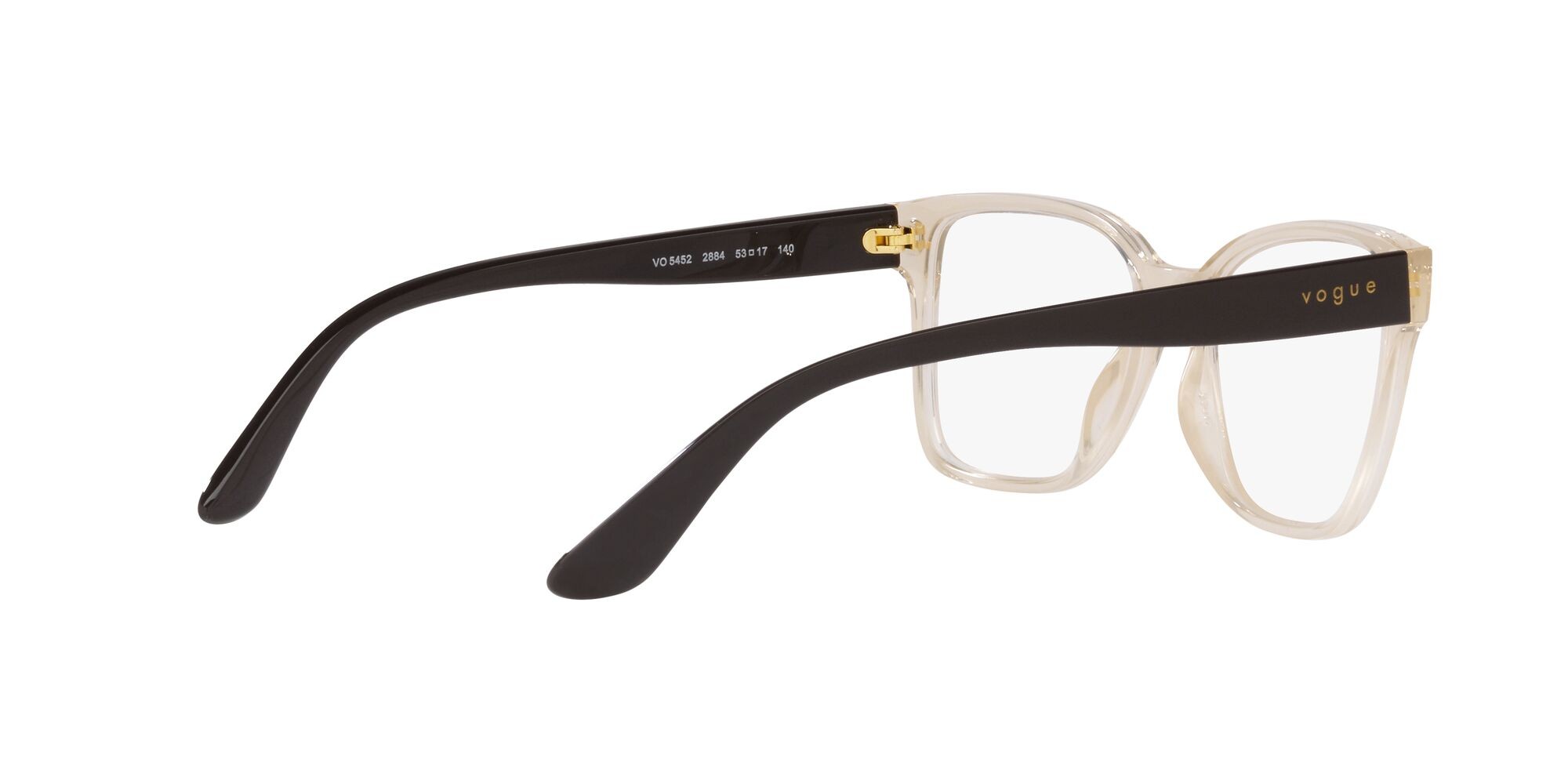 Eyeglasses Vogue VO 5452 (2884) color marrone chiaro trasparente shape square lenses lente demo