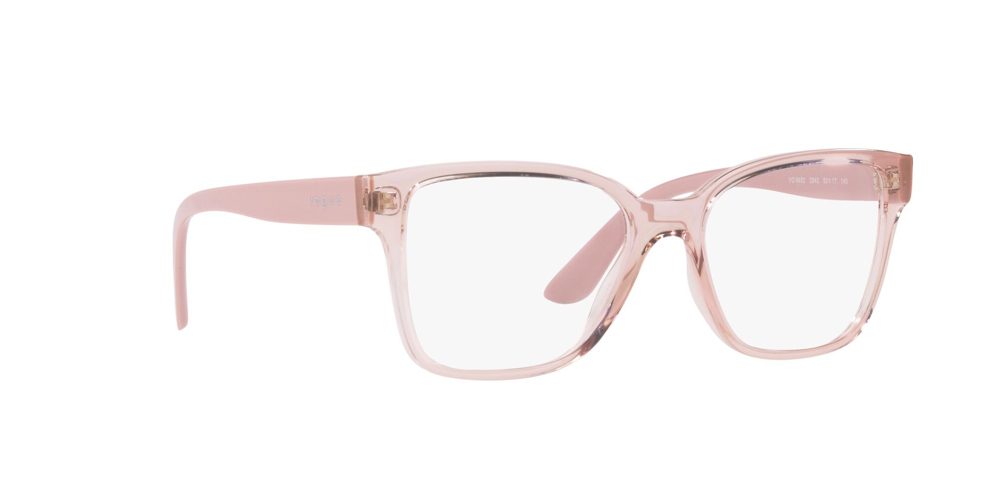 Eyeglasses Vogue VO 5452 (2942) color rosa trasparente shape square lenses lente demo