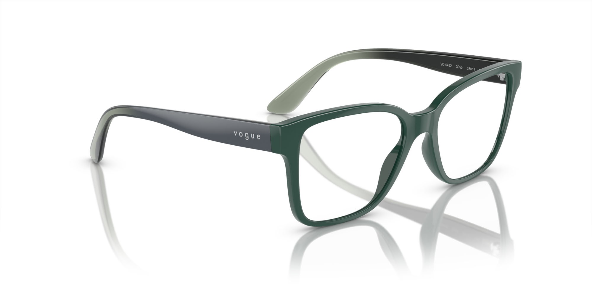 Brillen Vogue VO 5452 (3050) farbe verde scuro full form quadratisch gläser lente demo