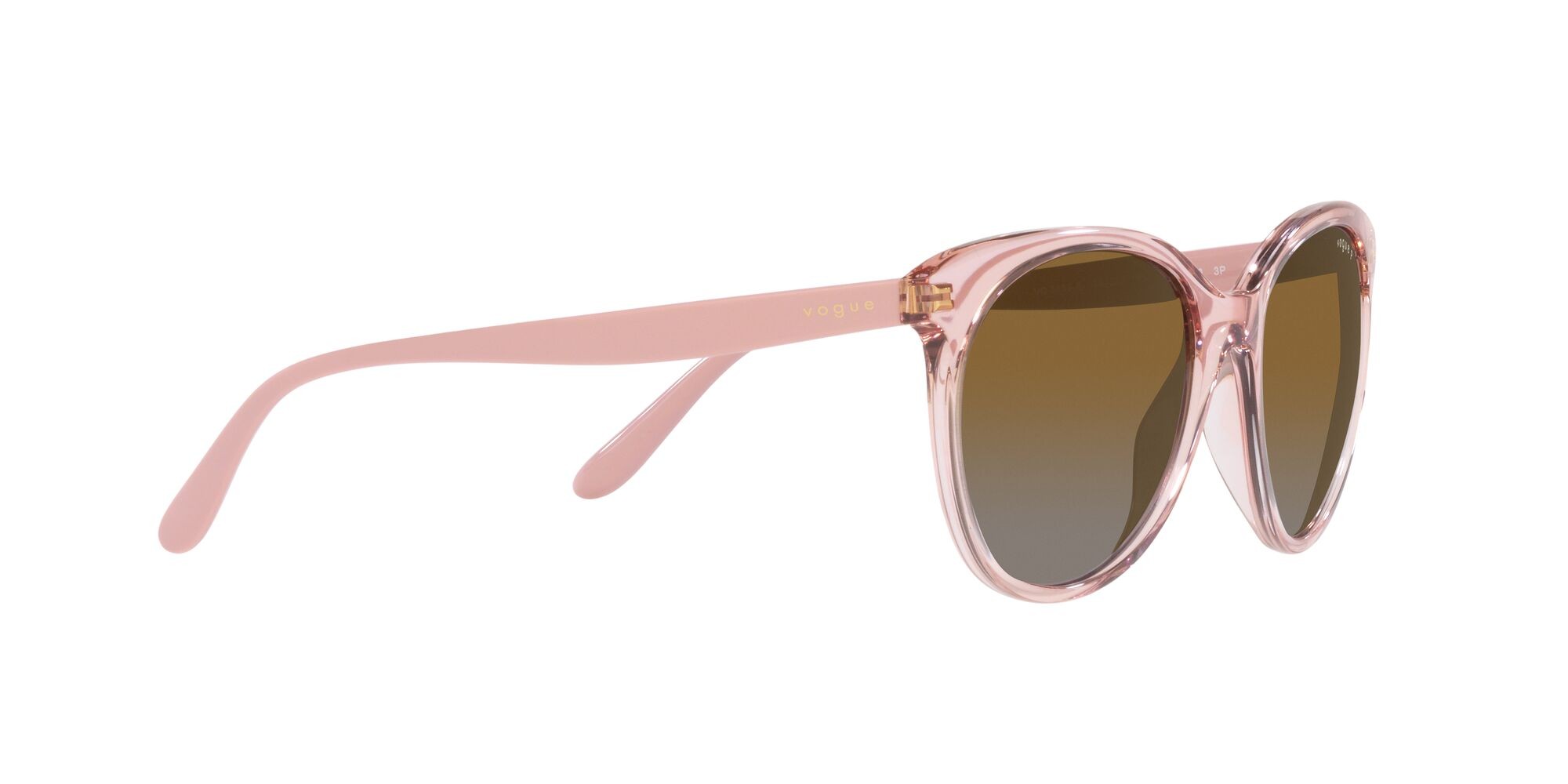 Occhiali da sole Vogue VO 5453S (2942T5) colore rosa trasparente forma pantos lenti polarizzata grigio sfumato marrone