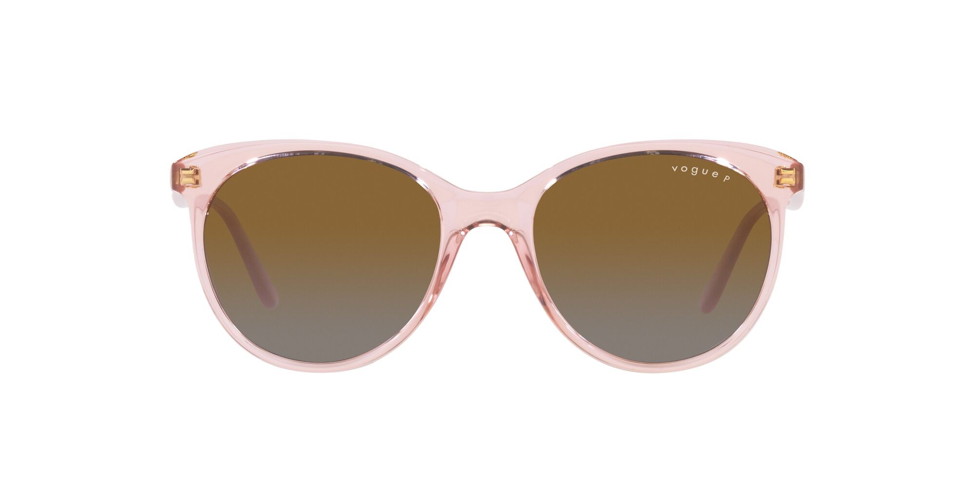 Occhiali da sole Vogue VO 5453S (2942T5) colore rosa trasparente forma pantos lenti polarizzata grigio sfumato marrone
