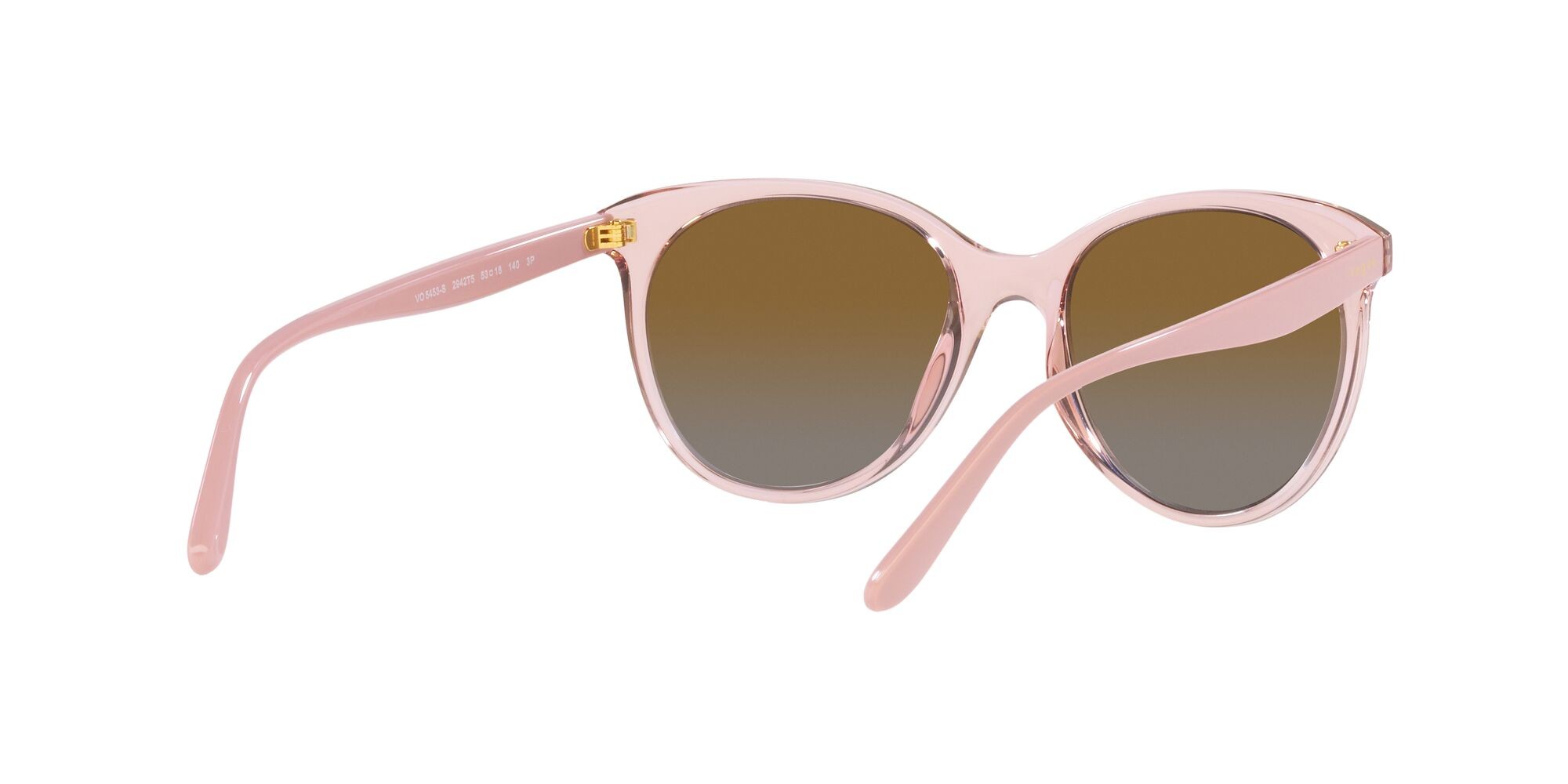 Occhiali da sole Vogue VO 5453S (2942T5) colore rosa trasparente forma pantos lenti polarizzata grigio sfumato marrone