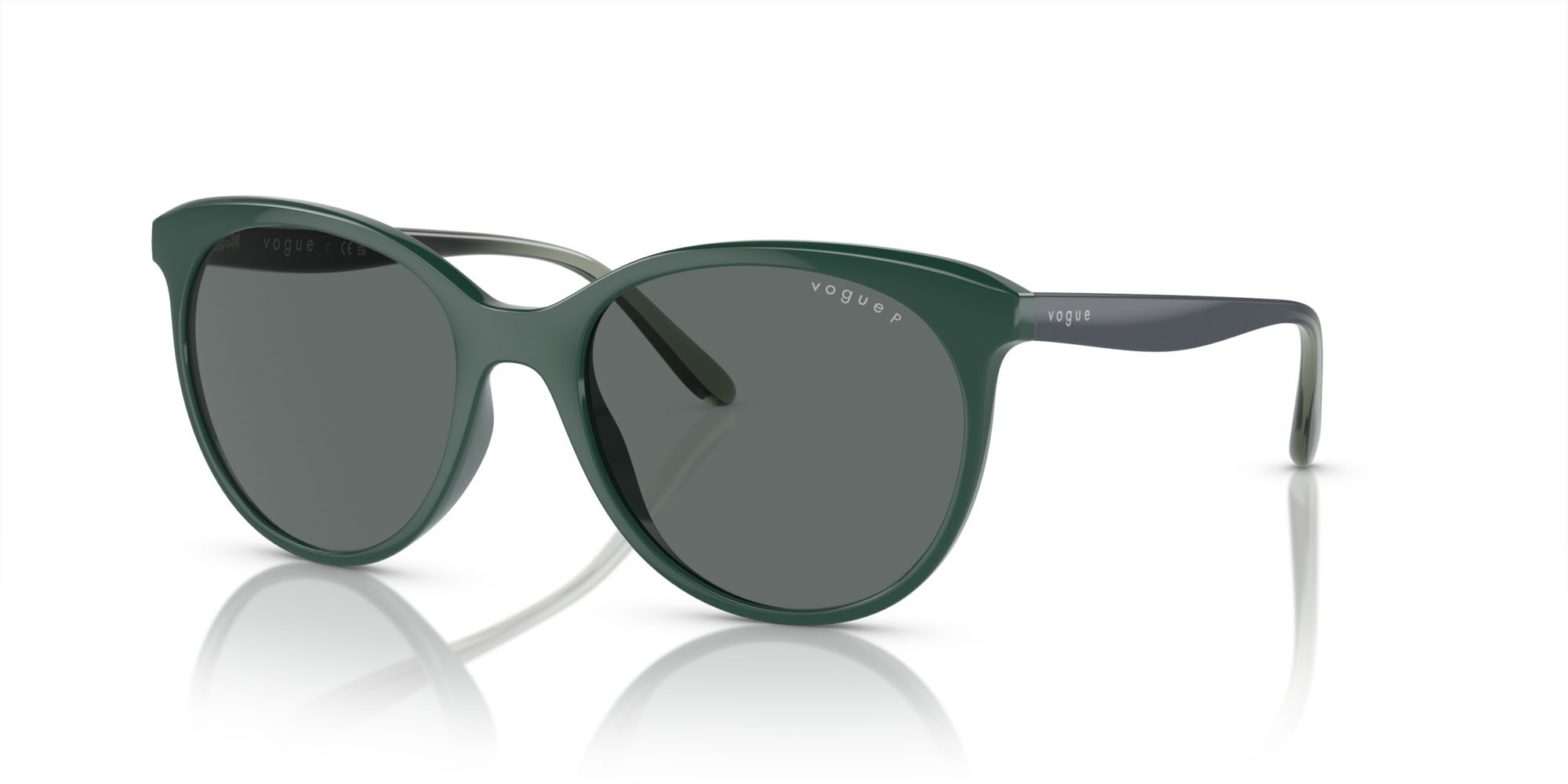 Sonnenbrillen Vogue VO 5453S (305081) farbe verde scuro full form pantos gläser polarized grigio scuro