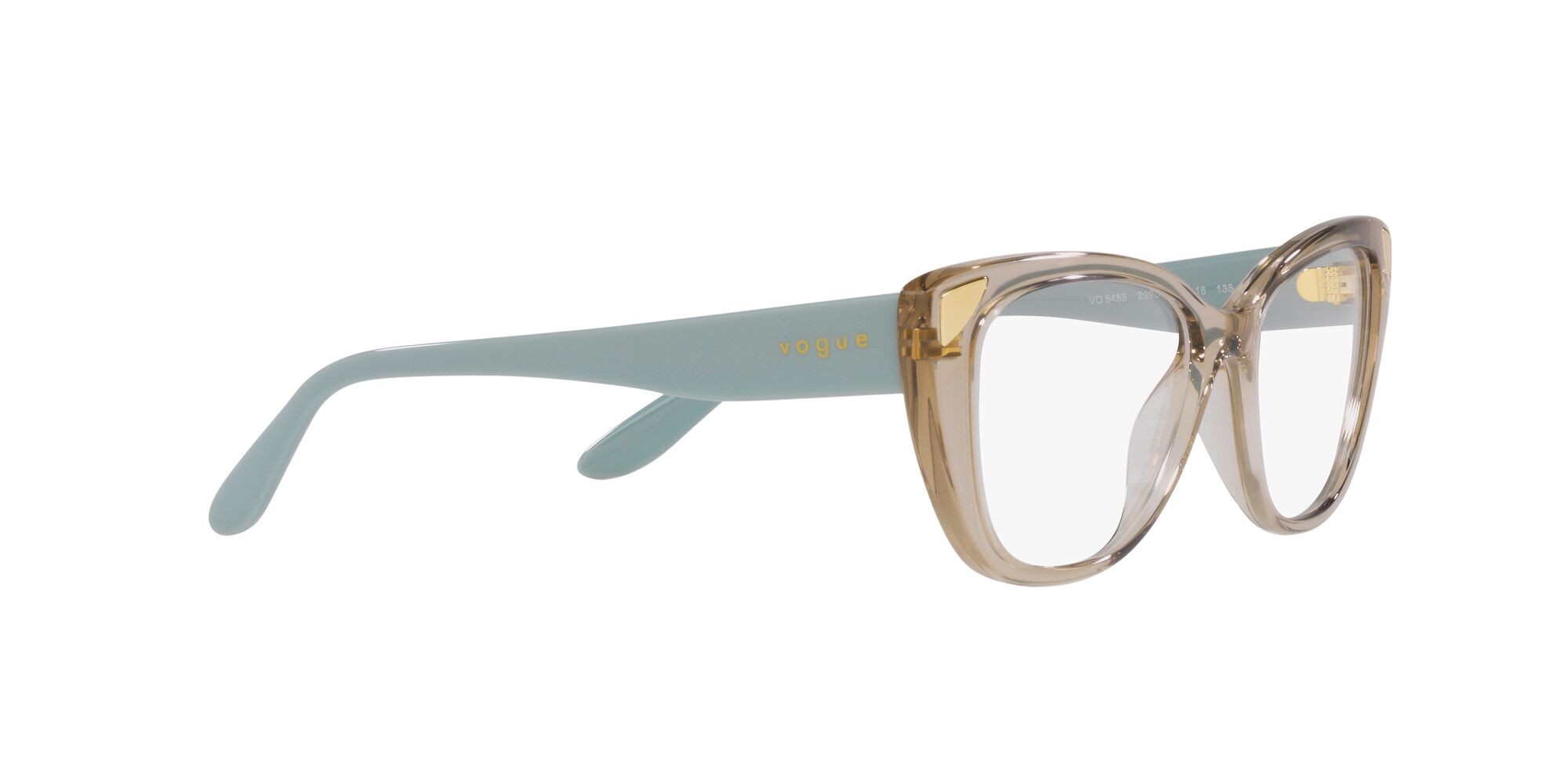 Brillen Vogue VO 5455 (2990) farbe caramello trasparente form cat-eye gläser lente demo