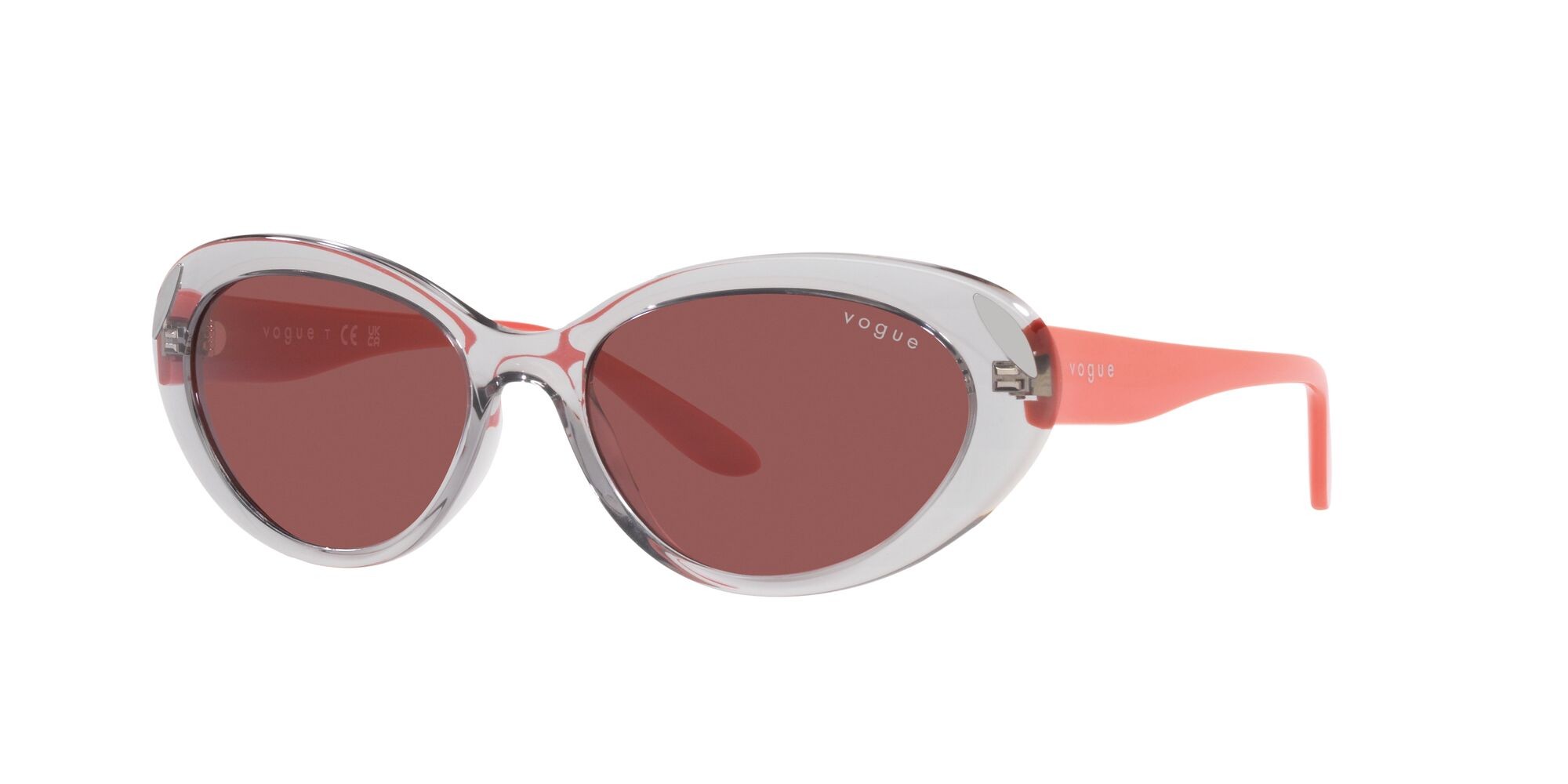 Sonnenbrillen Vogue VO 5456S (272669) farbe grigio trasparente form oval gläser viola scuro