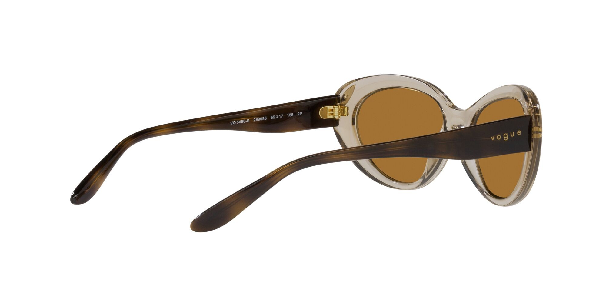 Sonnenbrillen Vogue VO 5456S (299083) farbe caramello trasparente form oval gläser polarizzata bronzo
