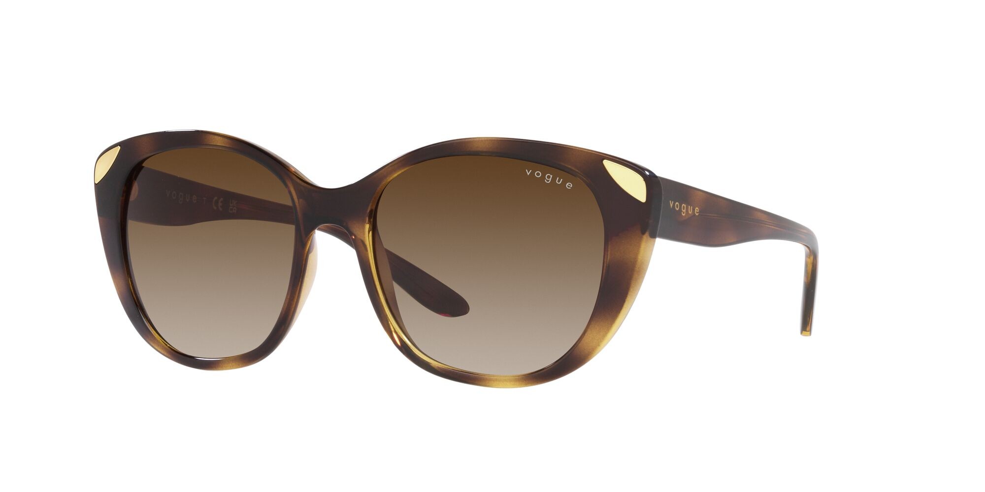 Sonnenbrillen Vogue VO 5457S (W65613) farbe havana scuro form schmetterling gläser marrone sfumato