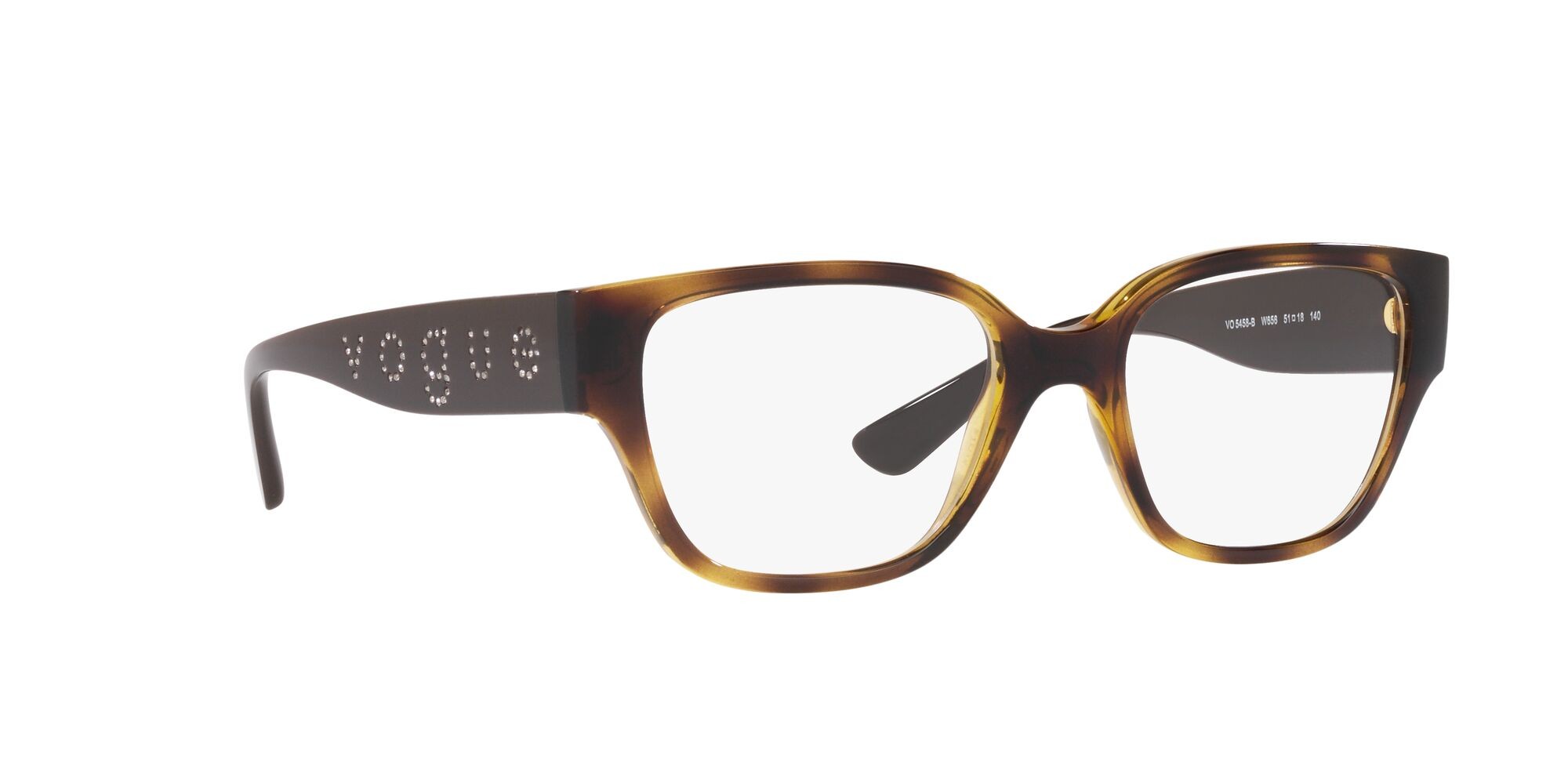 Brillen Vogue VO 5458B (W656) farbe havana scuro form quadratisch gläser lente demo