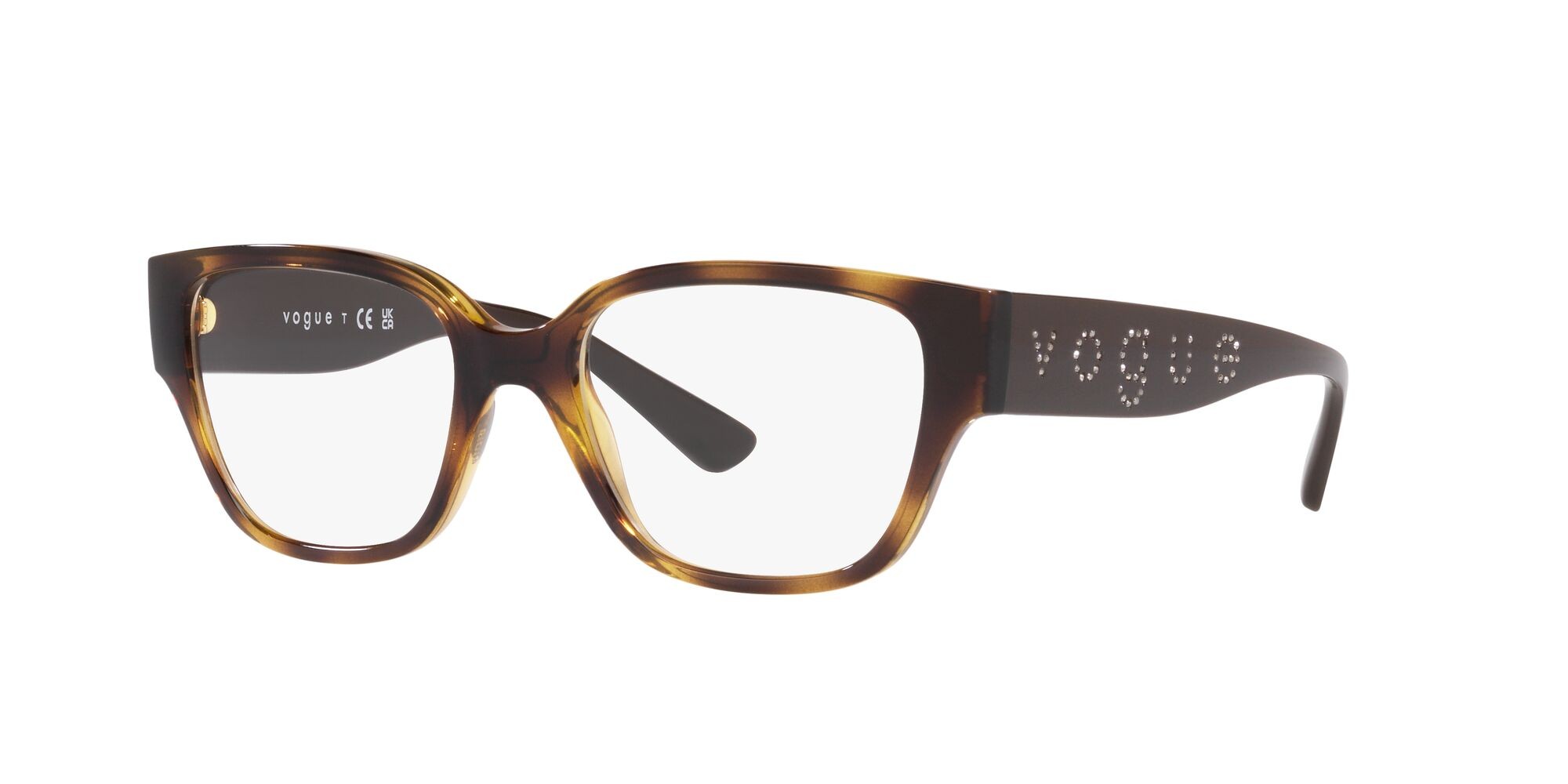 Brillen Vogue VO 5458B (W656) farbe havana scuro form quadratisch gläser lente demo