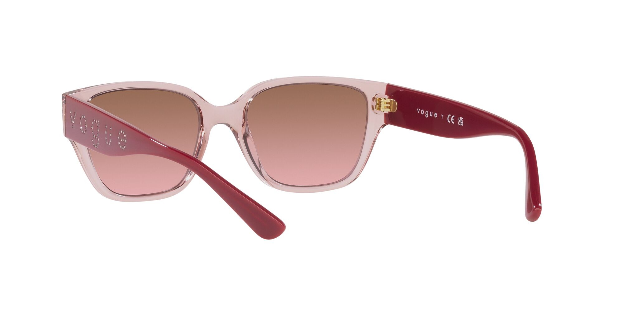 Sonnenbrillen Vogue VO 5459SB (282814) farbe transparent light pink form quadratisch gläser rosa sfumato marrone