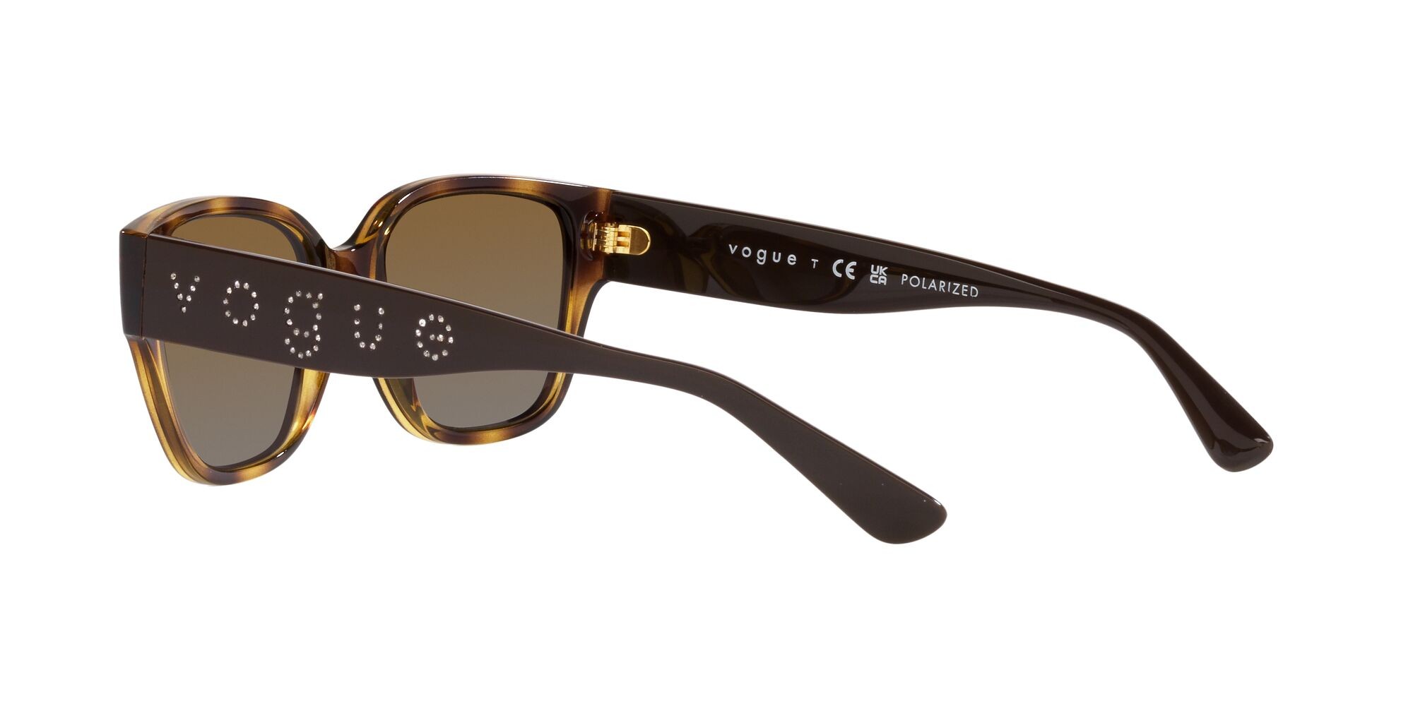 Sonnenbrillen Vogue VO 5459SB (W656T5) farbe havana scuro form quadratisch gläser polar marrone sfumata