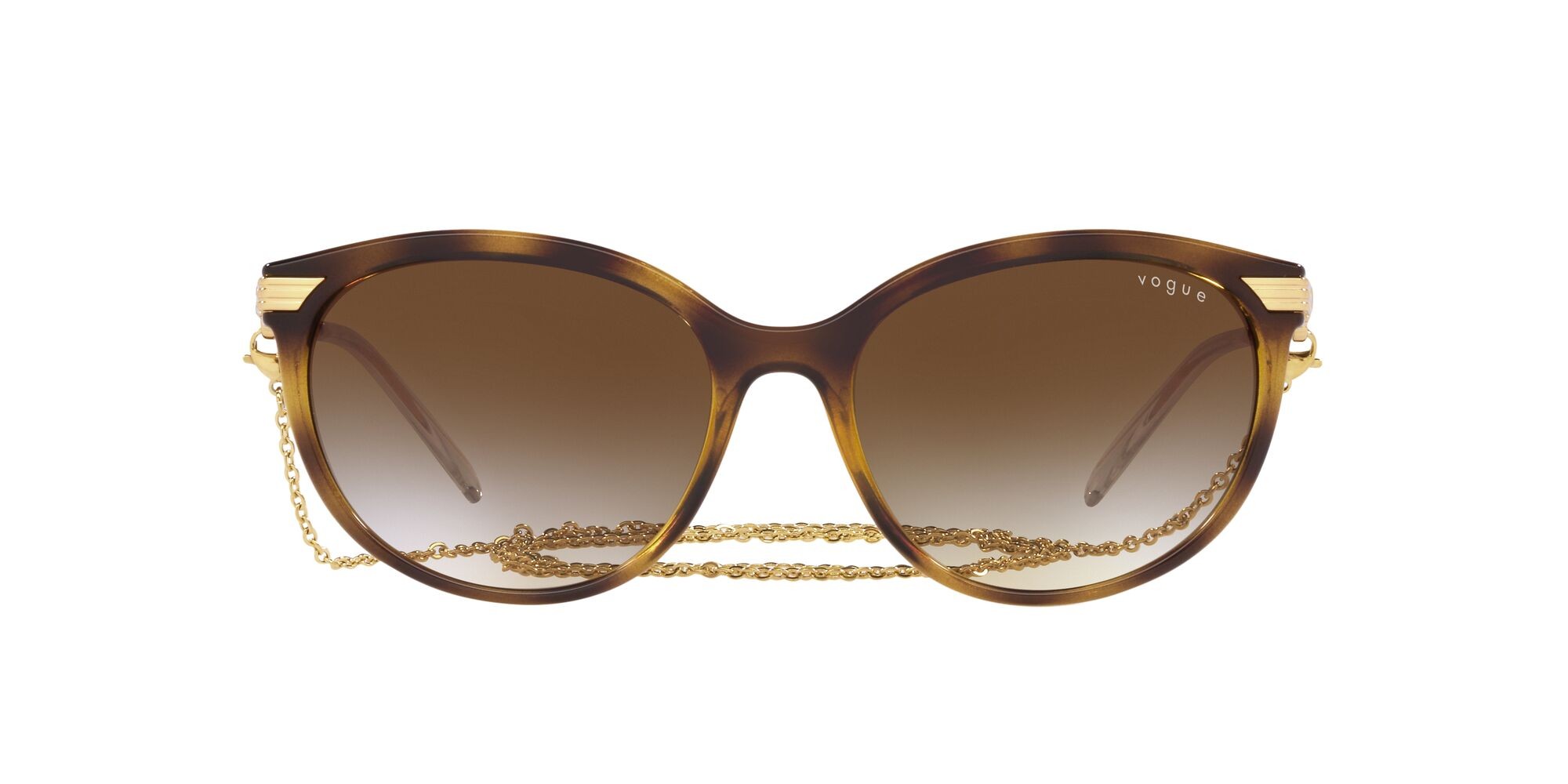 Sonnenbrillen Vogue VO 5460S (W65613) farbe havana scuro form unregelmäßig gläser marrone sfumato
