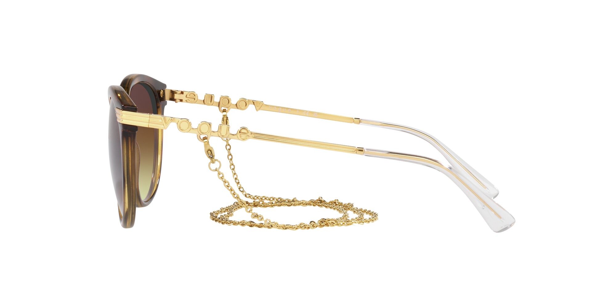 Sonnenbrillen Vogue VO 5460S (W65613) farbe havana scuro form unregelmäßig gläser marrone sfumato
