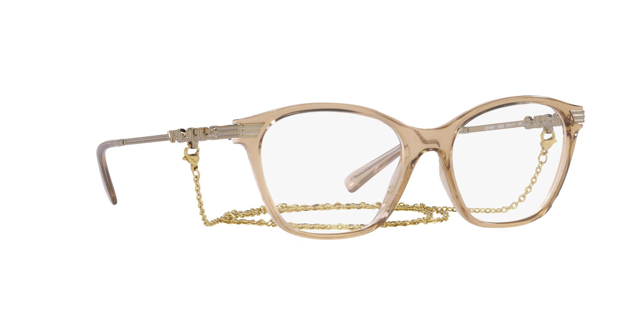 Brillen Vogue VO 5461 (2826) farbe caramello trasparente form cat-eye gläser lente demo