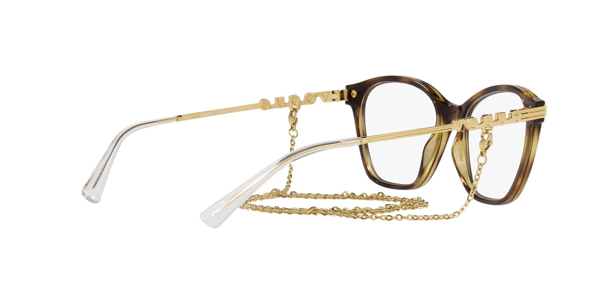 Brillen Vogue VO 5461 (W656) farbe havana scuro form cat-eye gläser lente demo