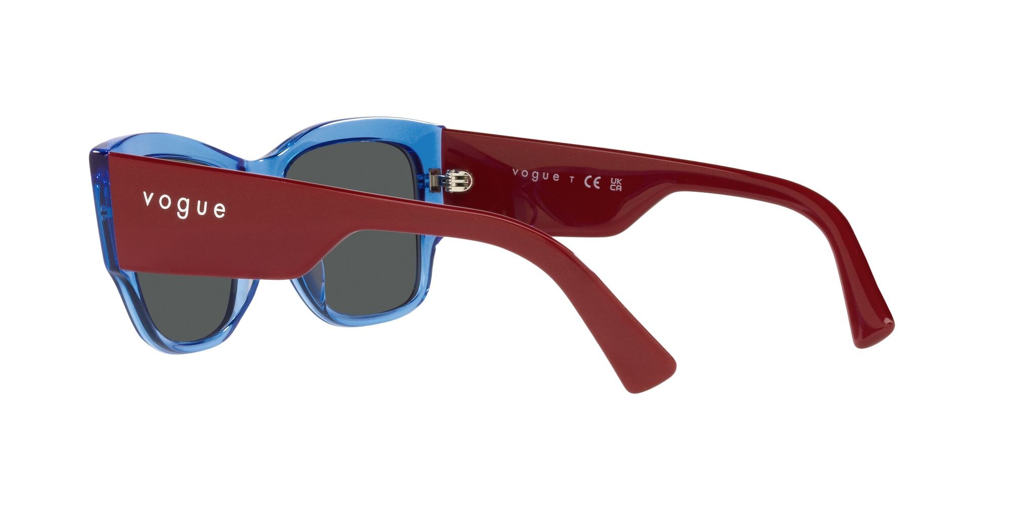 Sonnenbrillen Vogue VO 5462S (295187) farbe blu trasparente form quadratisch gläser grigio scuro