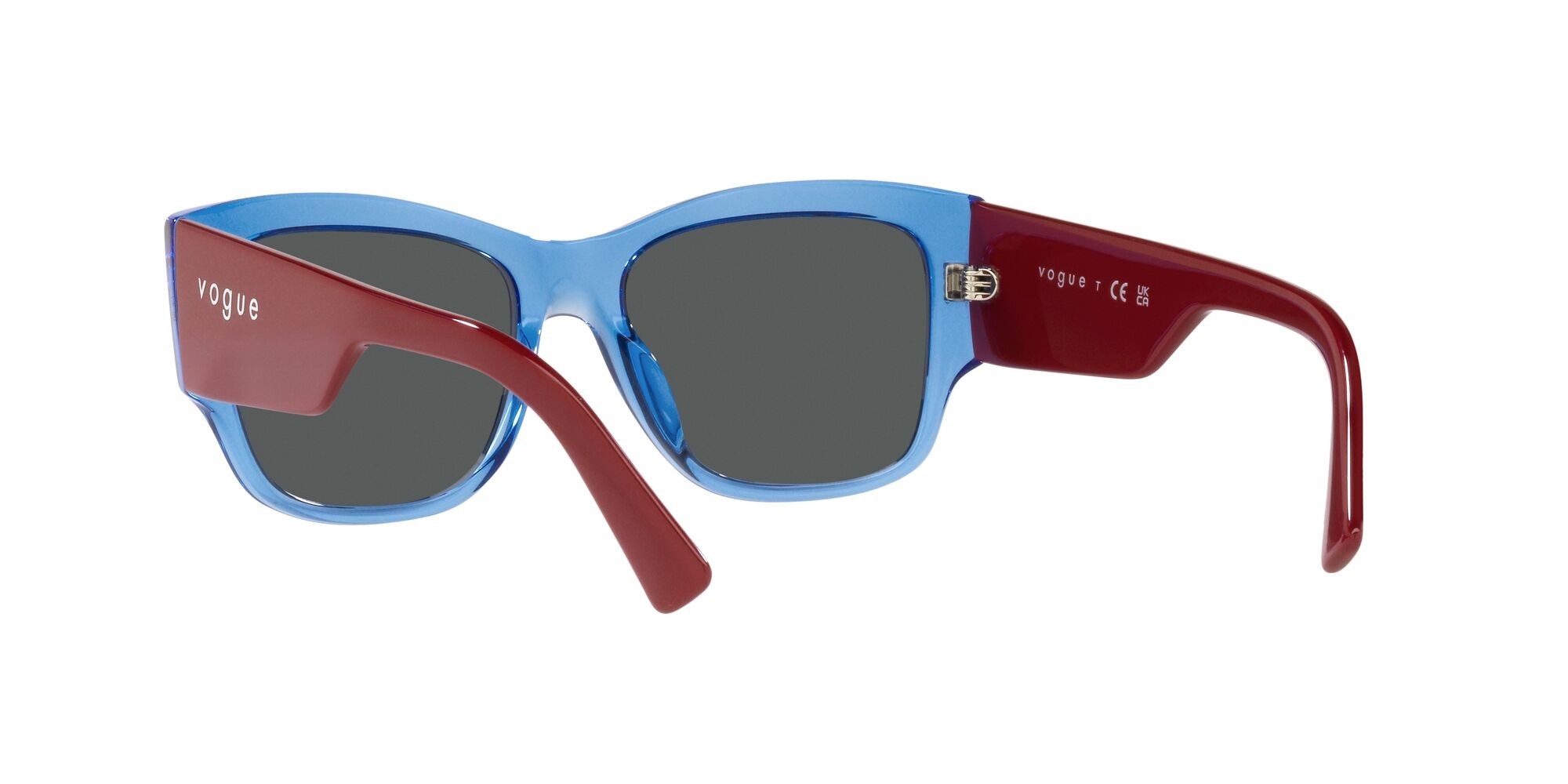 Sonnenbrillen Vogue VO 5462S (295187) farbe blu trasparente form quadratisch gläser grigio scuro