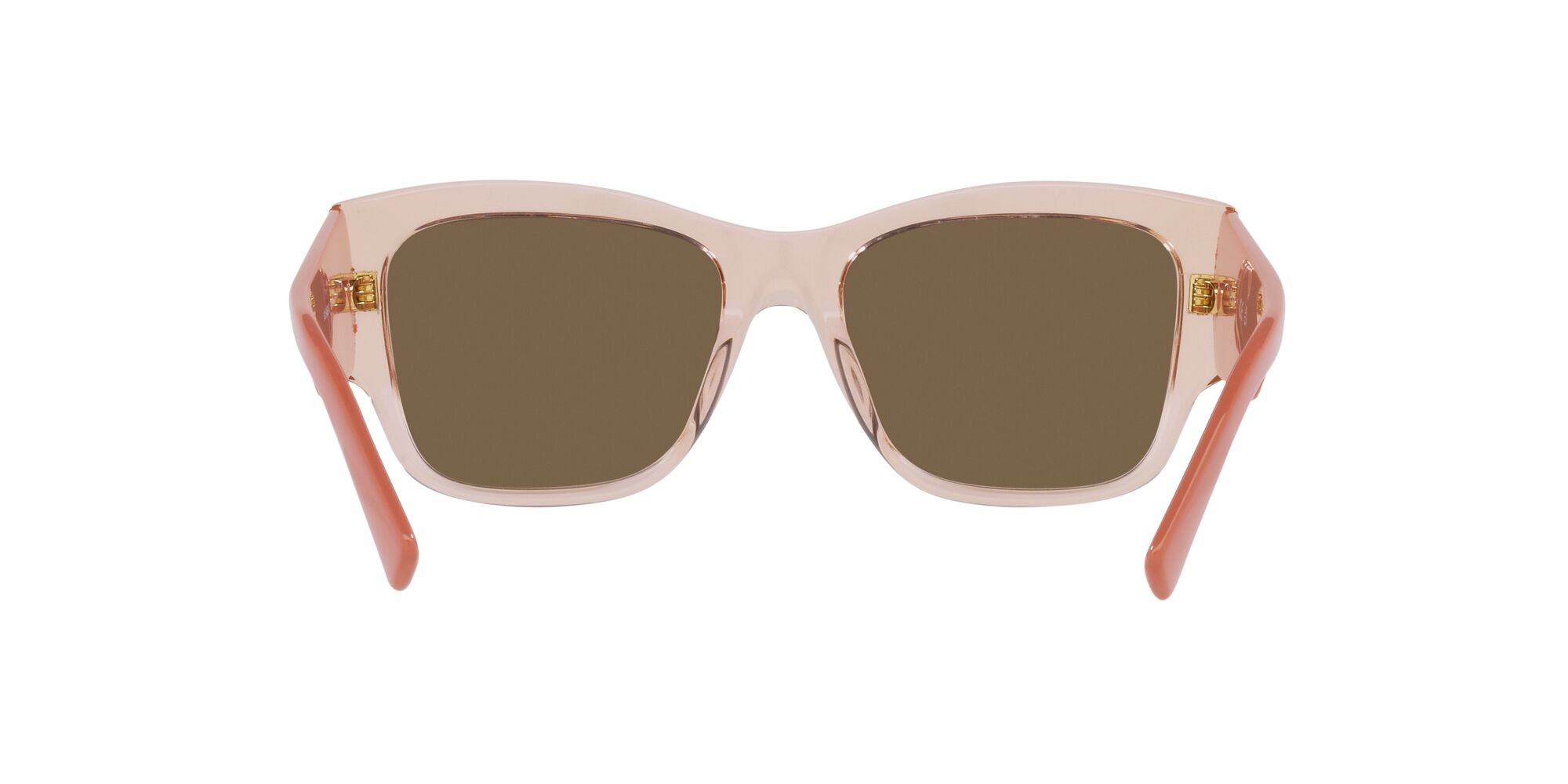 Sunglasses Vogue VO 5462S (295473) color pesca trasparente shape square lenses marrone scuro