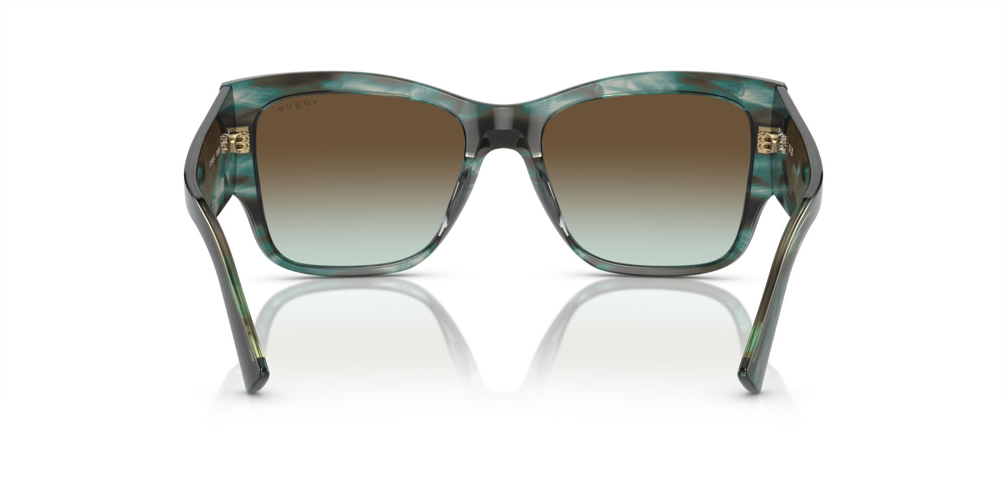 Occhiali da sole Vogue VO 5462S (3088E8) colore havana verde forma quadrato lenti verde sfumato marrone scuro
