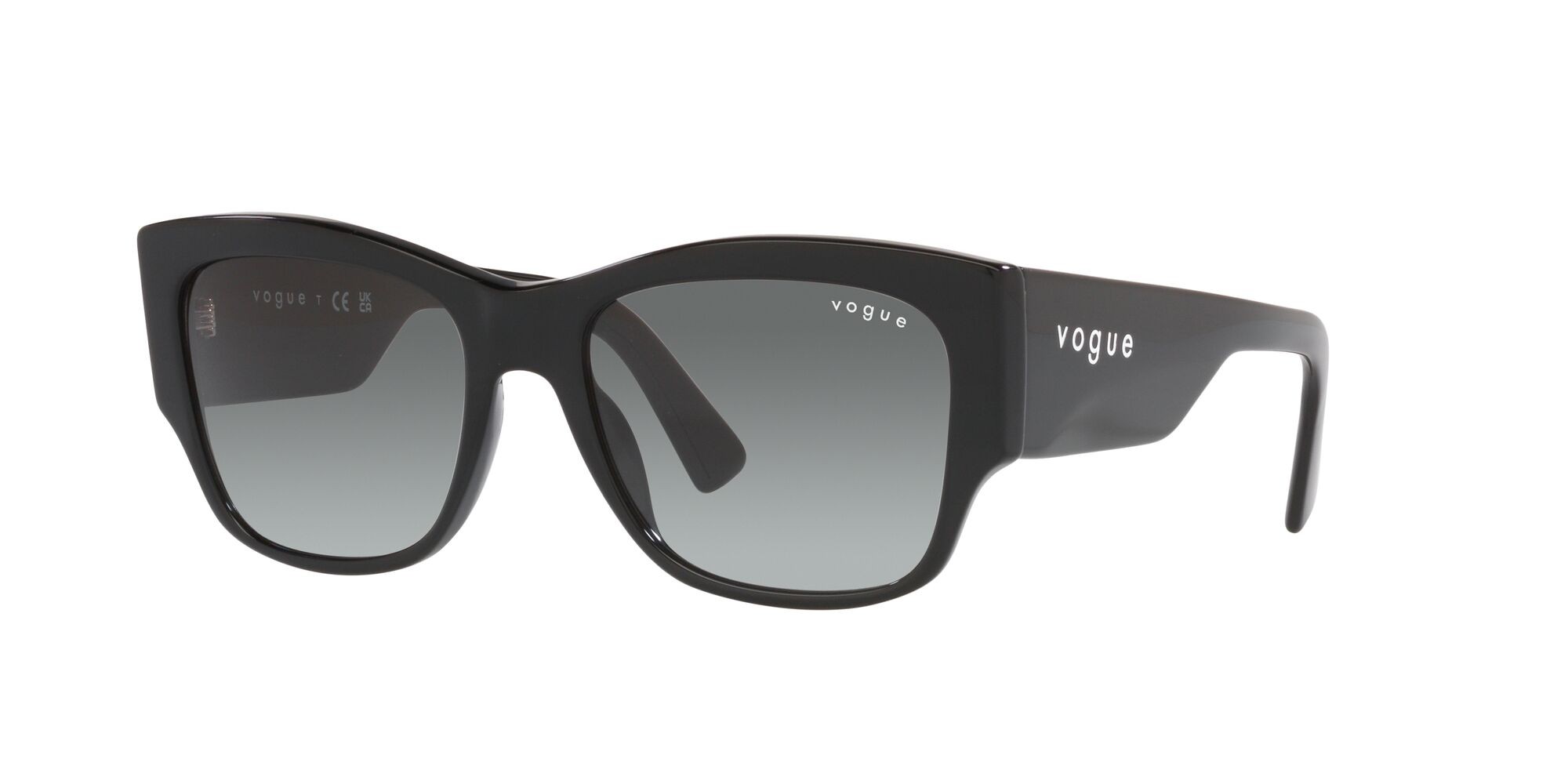 Sunglasses Vogue VO 5462S (W44/11) color nero shape square lenses grigio sfumato