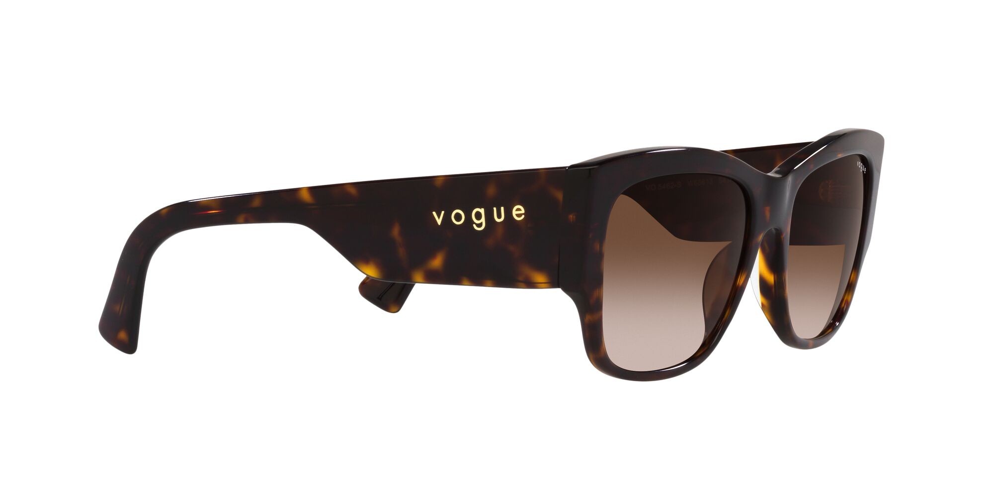 Sunglasses Vogue VO 5462S (W65613) color havana scuro shape square lenses marrone sfumato