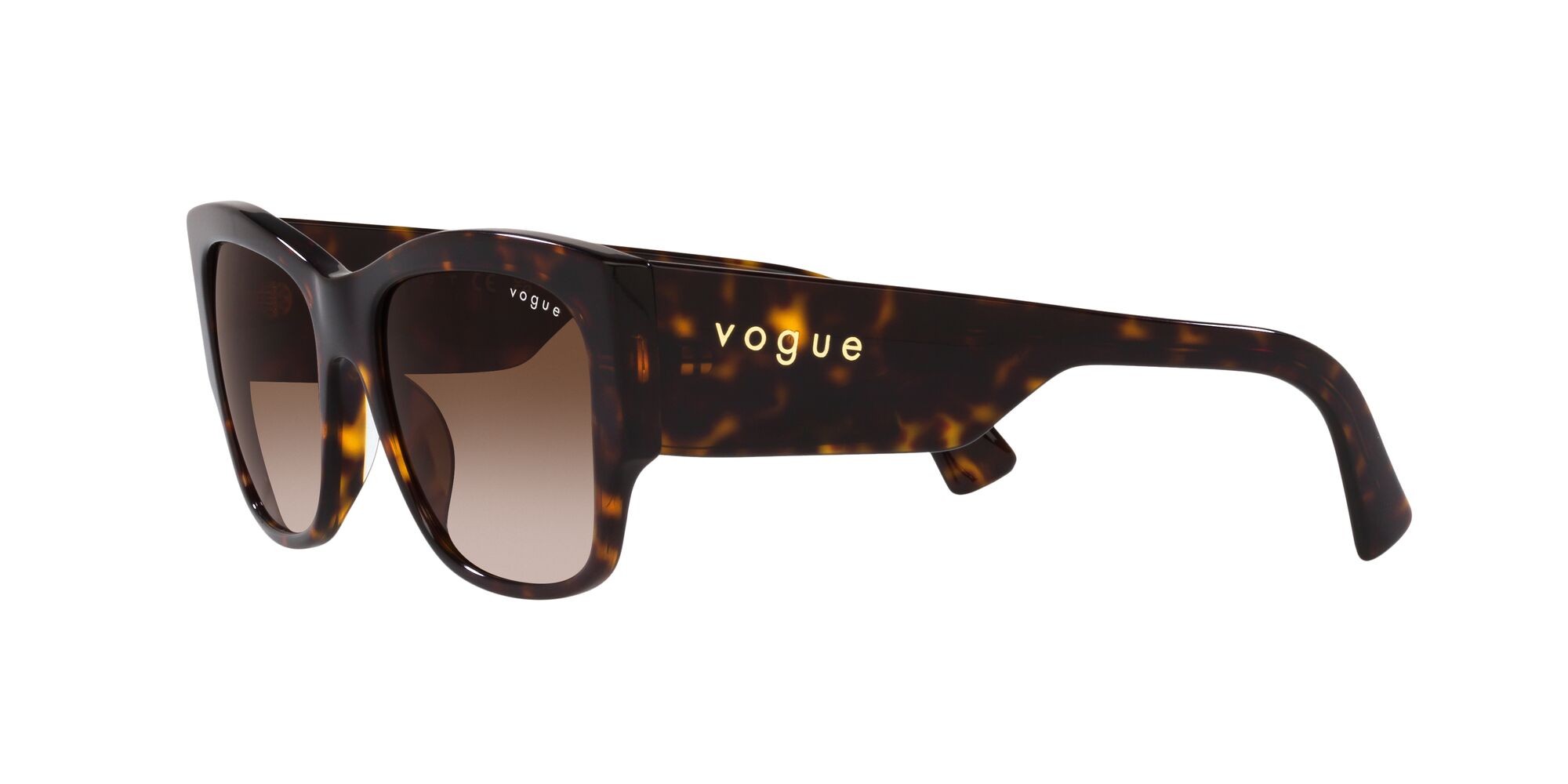 Sunglasses Vogue VO 5462S (W65613) color havana scuro shape square lenses marrone sfumato