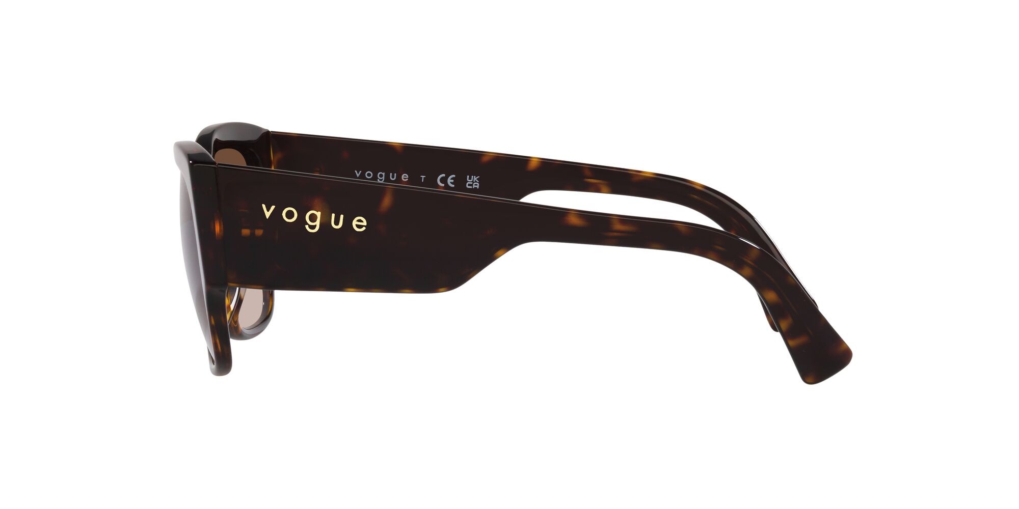 Sunglasses Vogue VO 5462S (W65613) color havana scuro shape square lenses marrone sfumato