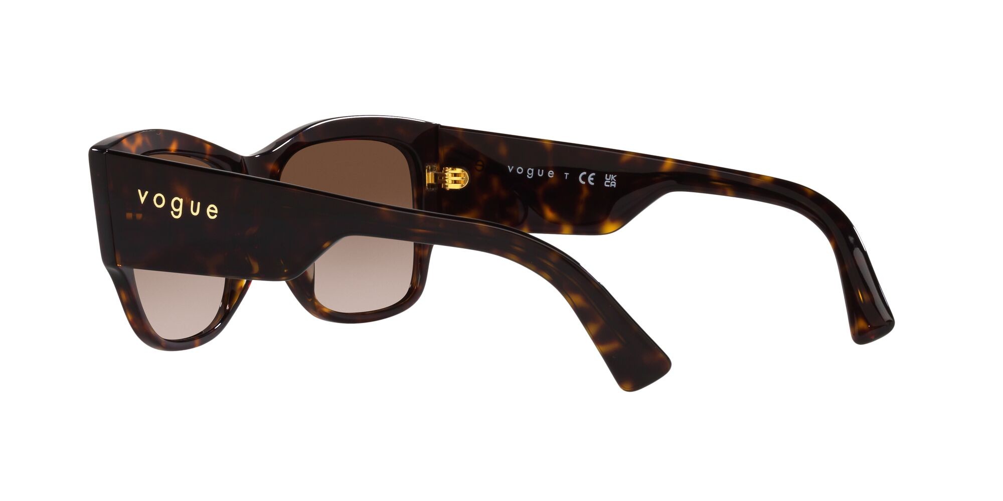 Sunglasses Vogue VO 5462S (W65613) color havana scuro shape square lenses marrone sfumato