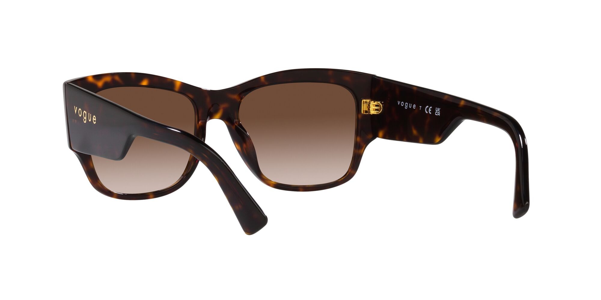 Sunglasses Vogue VO 5462S (W65613) color havana scuro shape square lenses marrone sfumato