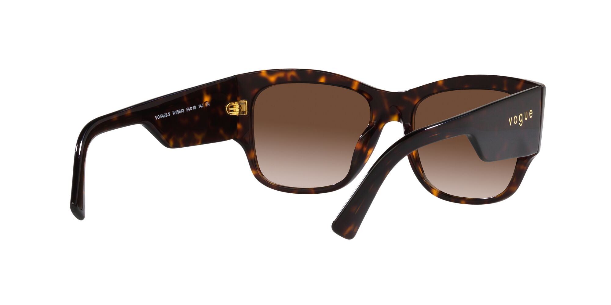 Sunglasses Vogue VO 5462S (W65613) color havana scuro shape square lenses marrone sfumato