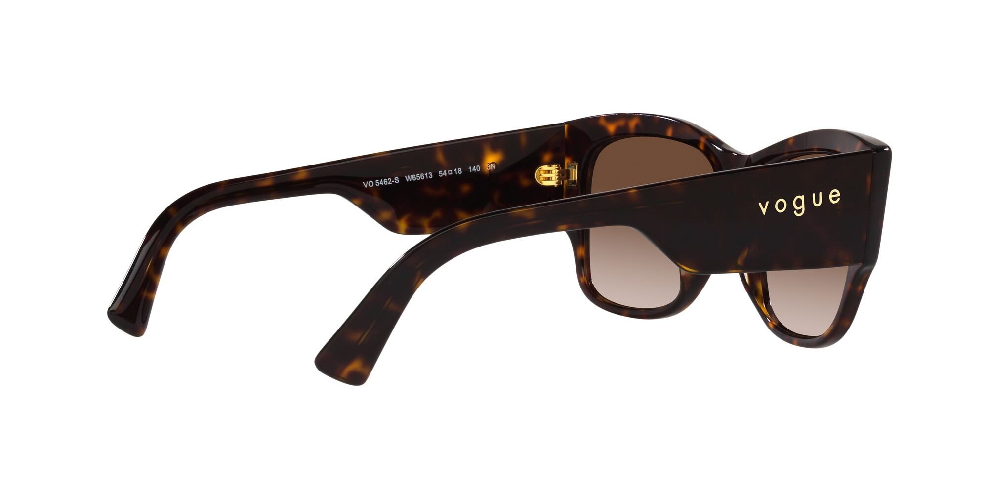 Sunglasses Vogue VO 5462S (W65613) color havana scuro shape square lenses marrone sfumato