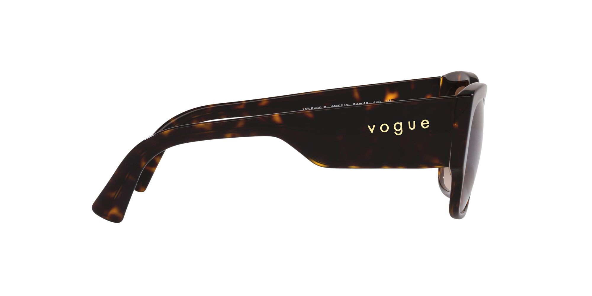 Sunglasses Vogue VO 5462S (W65613) color havana scuro shape square lenses marrone sfumato
