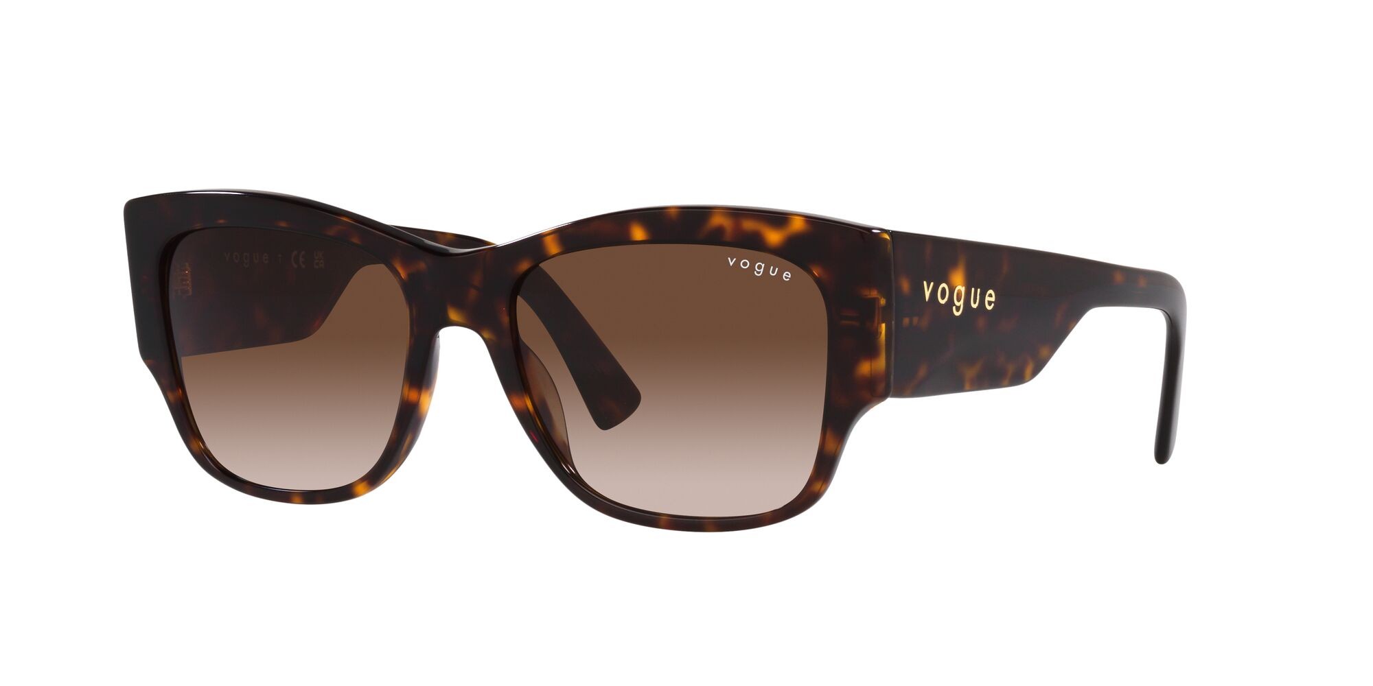 Sunglasses Vogue VO 5462S (W65613) color havana scuro shape square lenses marrone sfumato