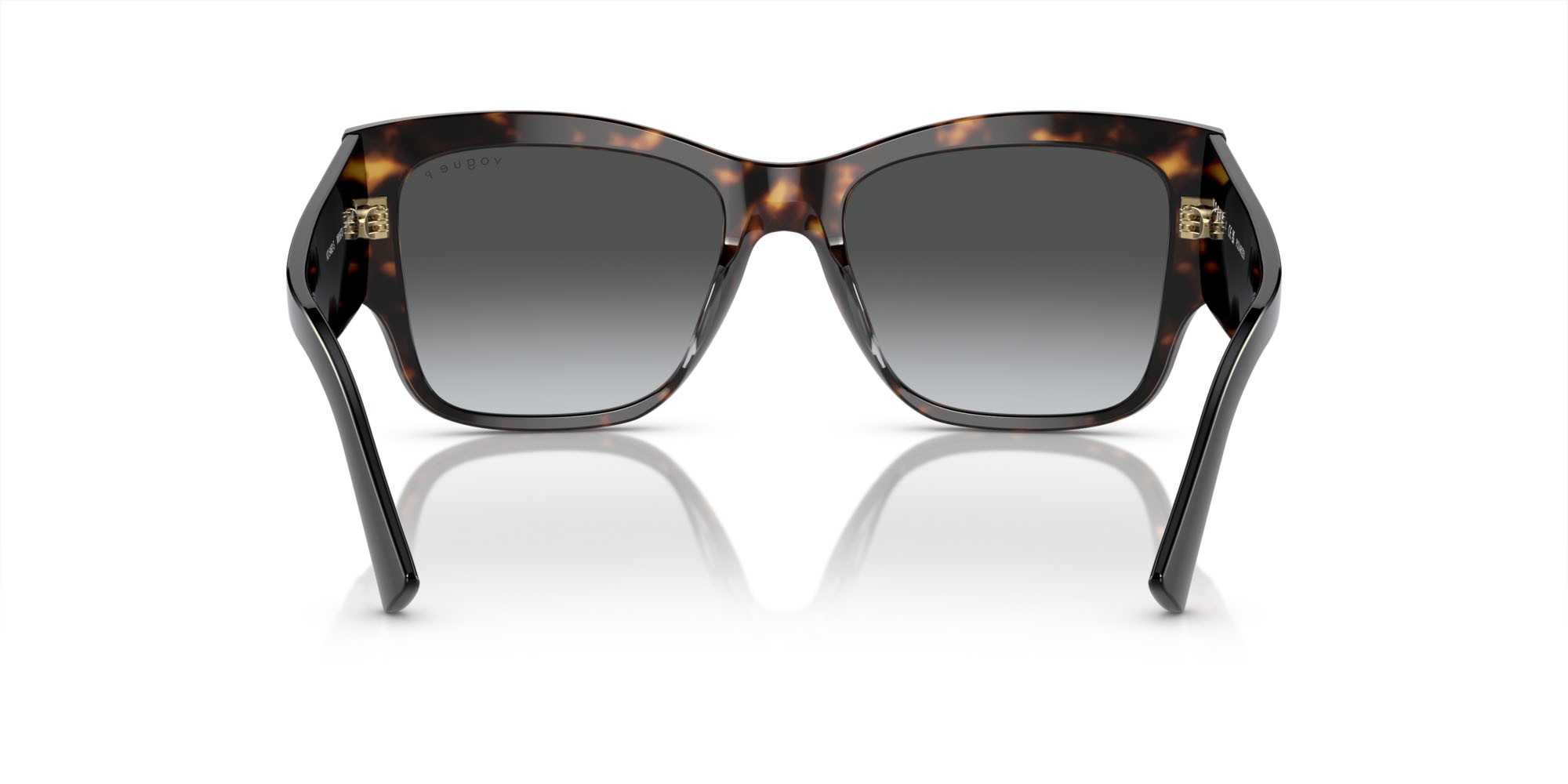 Sunglasses Vogue VO 5462S (W656T3) color havana scuro shape square lenses polarizzata grigio sfumato grigio scuro