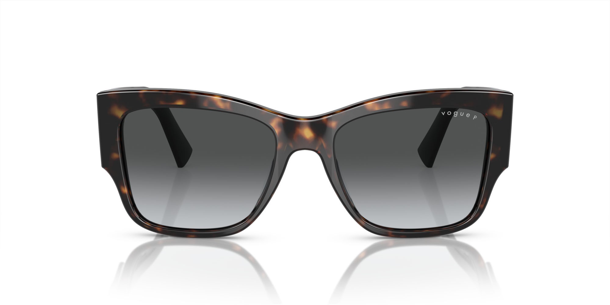 Sunglasses Vogue VO 5462S (W656T3) color havana scuro shape square lenses polarizzata grigio sfumato grigio scuro