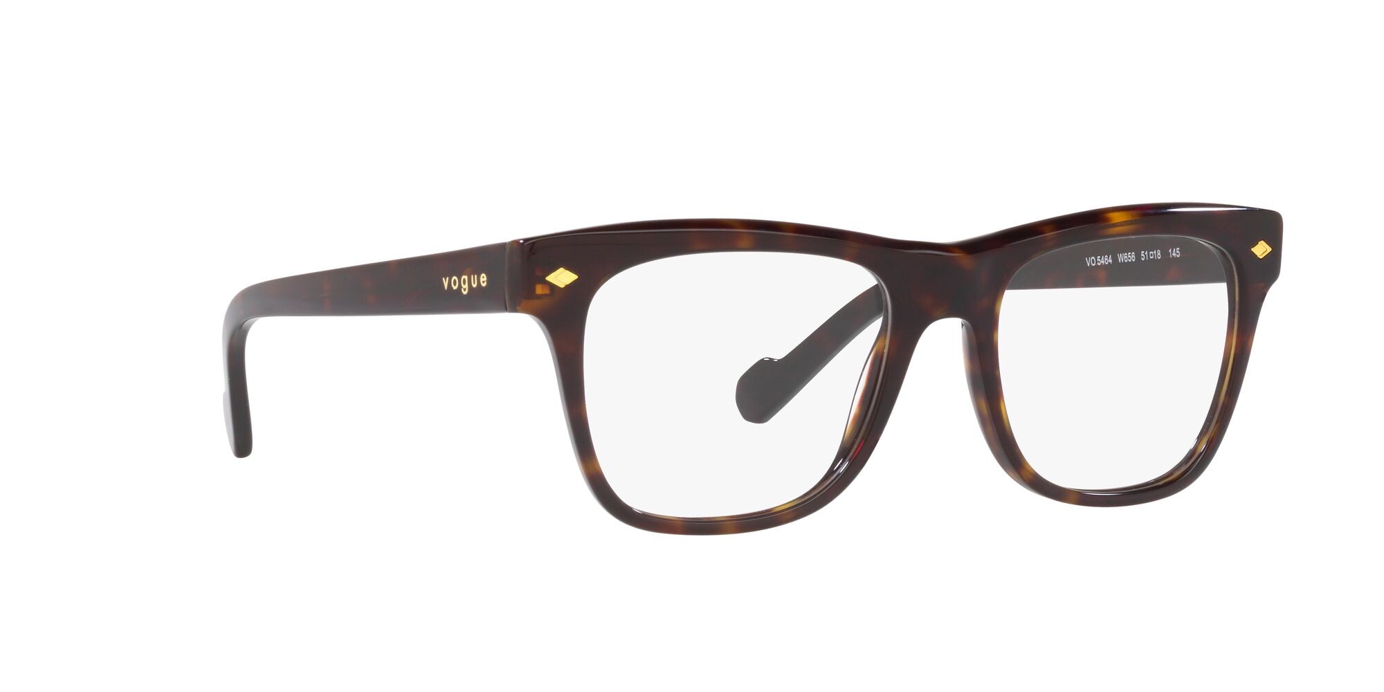 Occhiali da vista Vogue VO 5464 (W656) colore havana scuro forma quadrato lenti lente demo