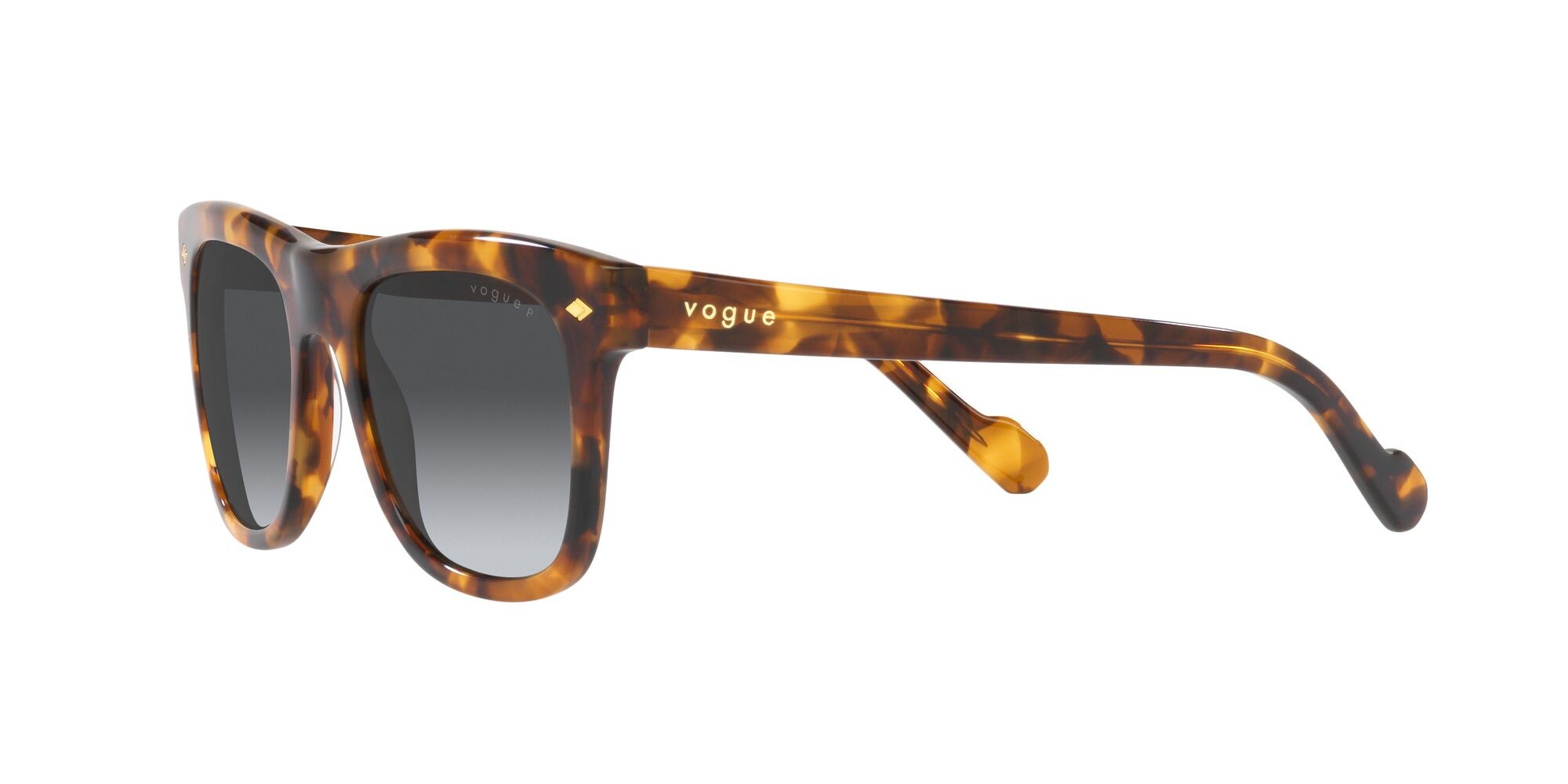 Sonnenbrillen Vogue VO 5465S (2819T3) farbe havana miele form quadratisch gläser gradient dark grey polar