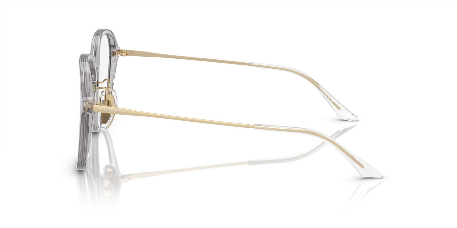 Eyeglasses Vogue VO 5467D (2820) color grigio trasparente shape square lenses lente demo