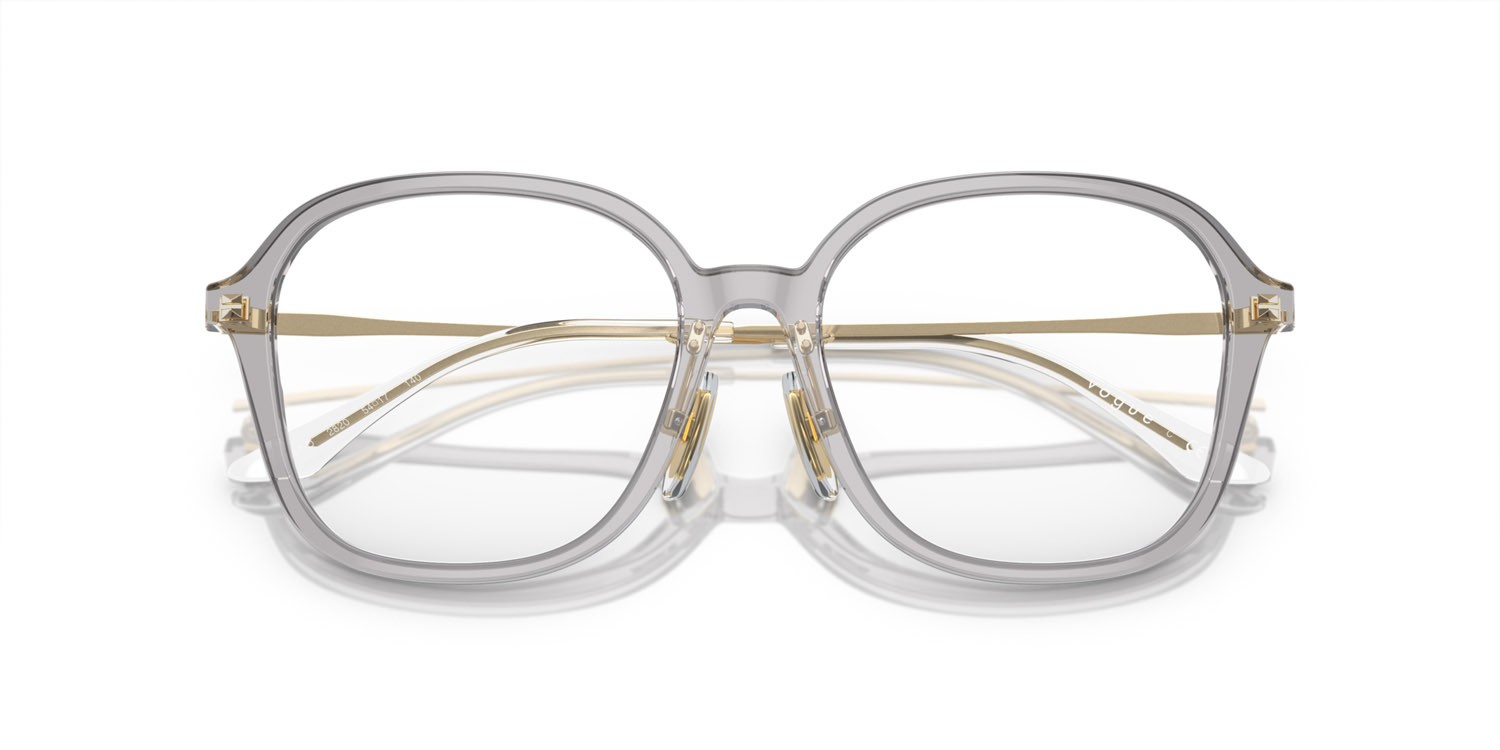 Eyeglasses Vogue VO 5467D (2820) color grigio trasparente shape square lenses lente demo