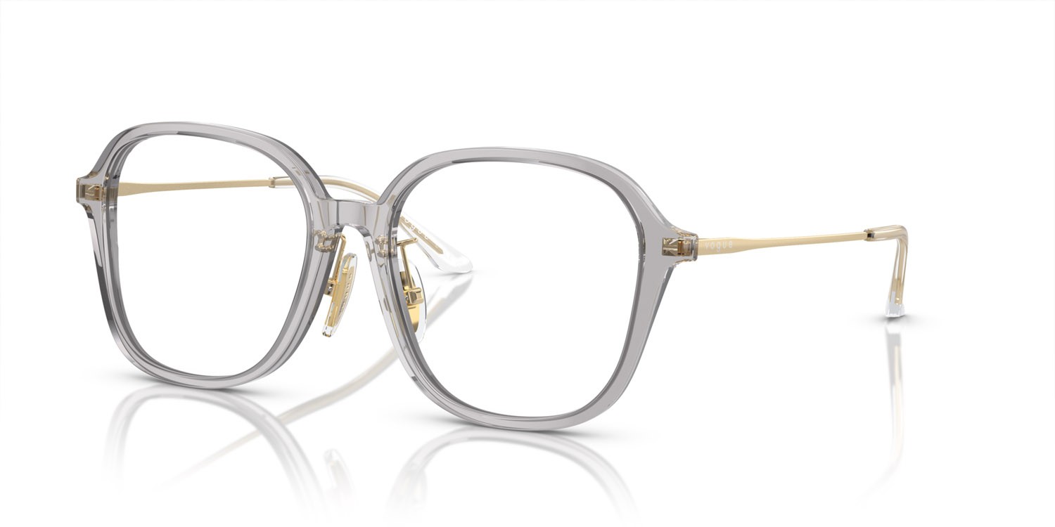 Eyeglasses Vogue VO 5467D (2820) color grigio trasparente shape square lenses lente demo