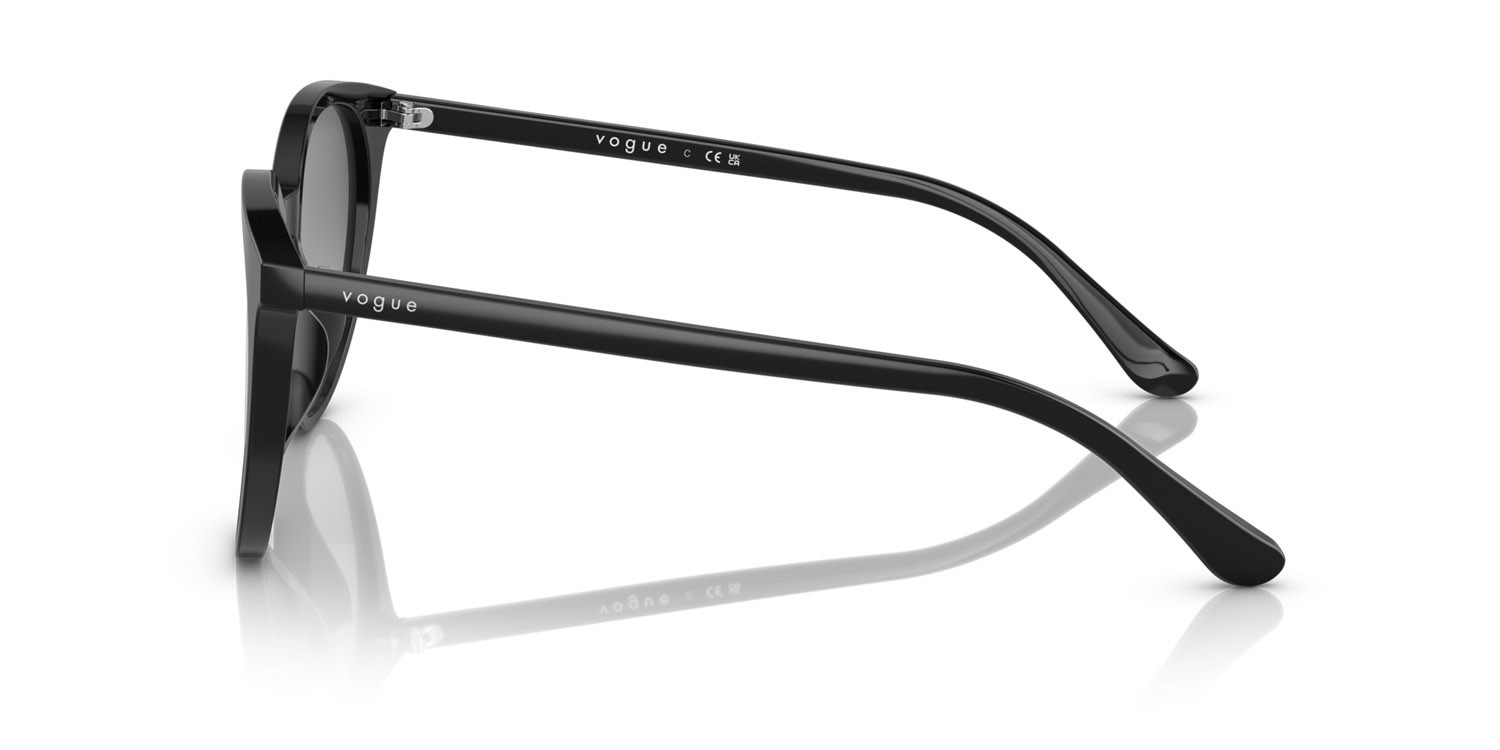 Sunglasses Vogue VO 5468SD (W44/11) color nero shape round lenses sfumato grigio