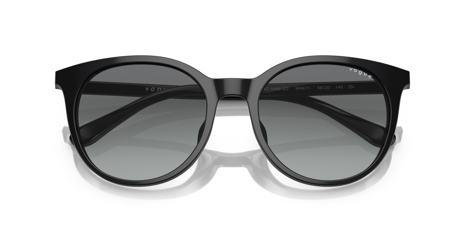 Sunglasses Vogue VO 5468SD (W44/11) color nero shape round lenses sfumato grigio