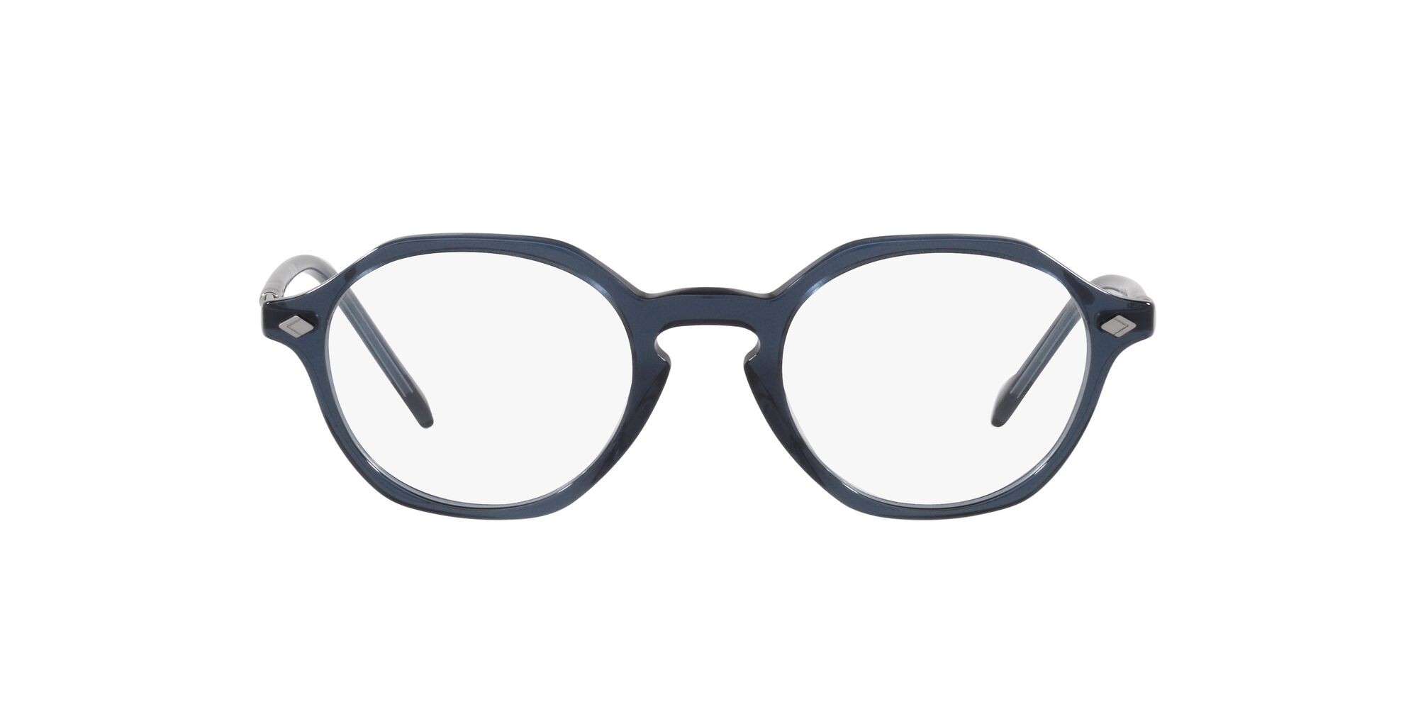 Eyeglasses Vogue VO 5472 (2760) color blu trasparente shape irregular lenses lente demo