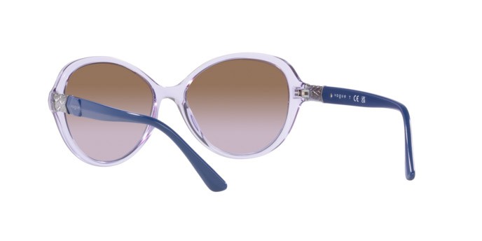 Occhiali da sole Vogue VO 5475SB (274568) colore viola trasparente forma farfalla lenti violetto sfumato marrone