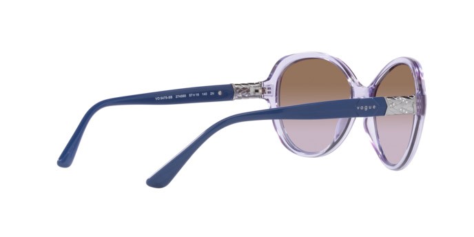 Occhiali da sole Vogue VO 5475SB (274568) colore viola trasparente forma farfalla lenti violetto sfumato marrone