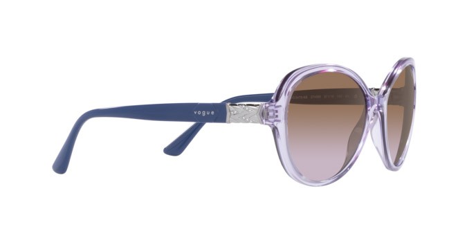 Occhiali da sole Vogue VO 5475SB (274568) colore viola trasparente forma farfalla lenti violetto sfumato marrone