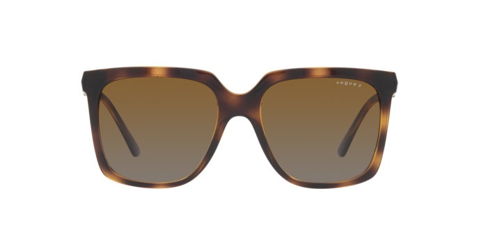 Occhiali da sole Vogue VO 5476SB (W656T5) colore havana scuro forma quadrato lenti polarizzata grigio sfumato marrone