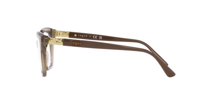 Occhiali da vista Vogue VO 5477B (2940) colore marrone trasparente forma rettangolare lenti lente demo