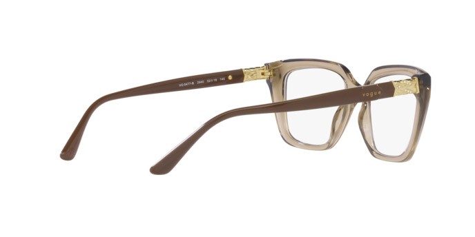 Occhiali da vista Vogue VO 5477B (2940) colore marrone trasparente forma rettangolare lenti lente demo
